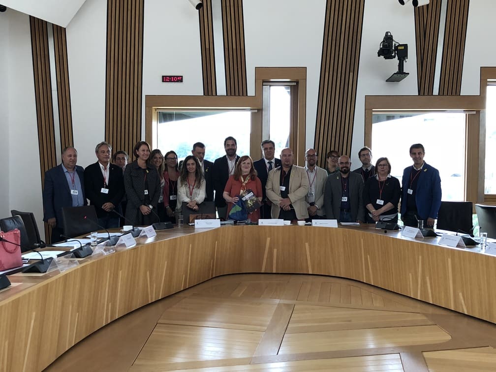 26-29 d’agost de 2018, Glasgow, Escòcia. Visita al Parlament escocès i trobada amb el ministre d’Europa, Migracions i Desenvolupament, Ben MacPherson, i la diputada i presidenta de la Comissió de Cultura, Turisme i Relacions Exteriors, Joan McAlpine.