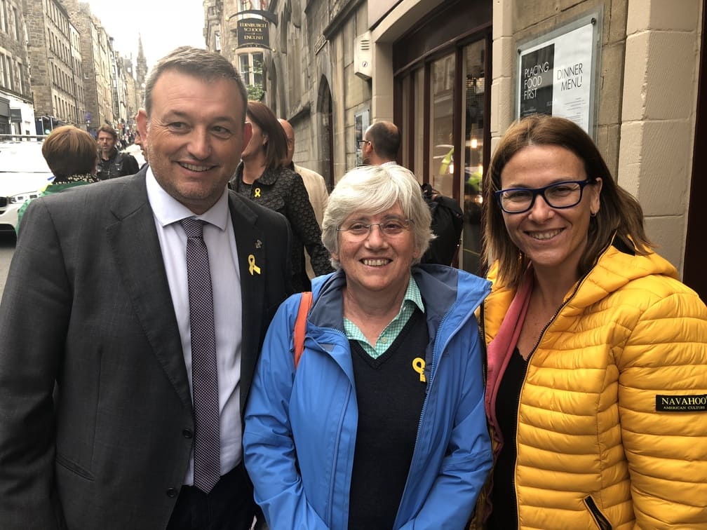 26-29 d’agost de 2018, Escòcia. Trobada amb la consellera a l’exili, Clara Ponsatí.