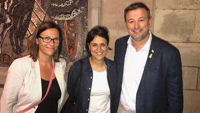 17 de setembre de 2018, Ginebra, Suïssa. Trobada amb l’exdiputada de la CUP, Anna Gabriel, exiliada.