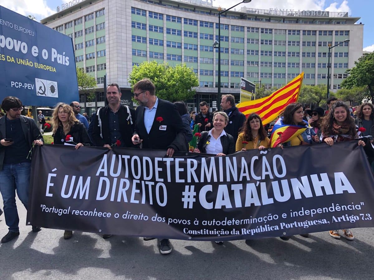 25 d’abril de 2019. Lisboa, Portugal. Participació a la manifestació per commemorar els 45 anys de la Revolució dels Clavells.